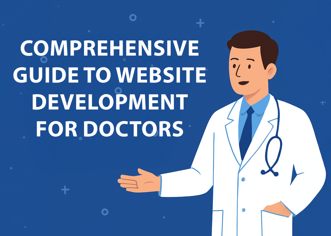 Doctor viewing a medical website on a computer screen.