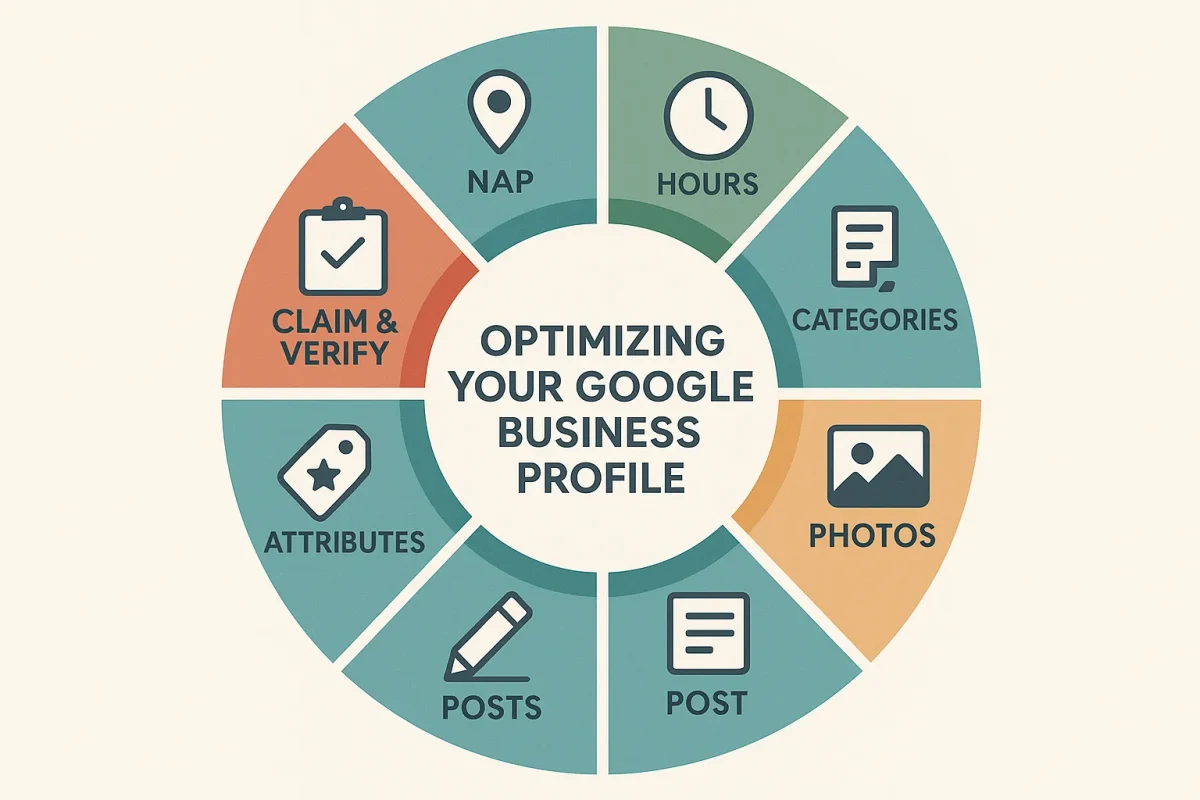 Napa local SEO infographic for optimizing Google Business Profile